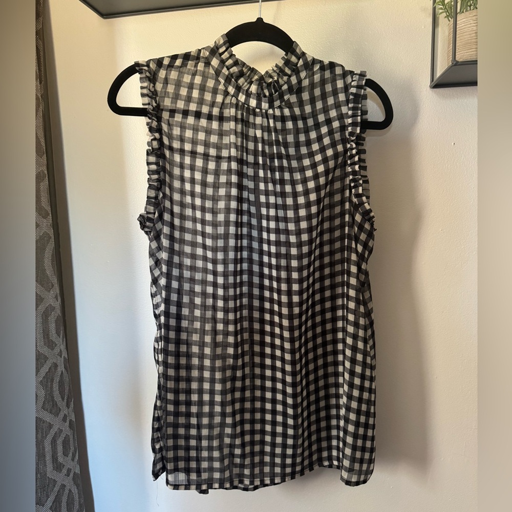 Black and White Gingham Blouse